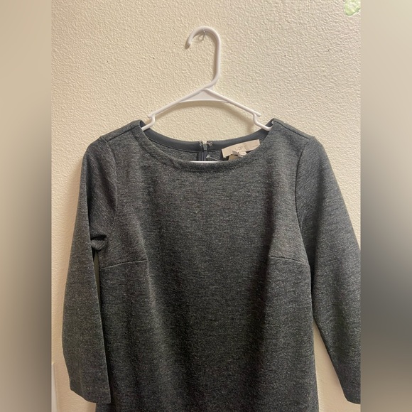 Loft petite size Small color grey mini dress long sleeve - Picture 3 of 6